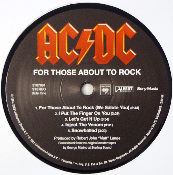 For Those About To Rock (We Salute You)