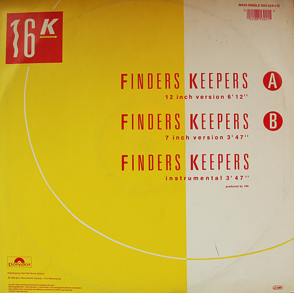 16K - Finders Keepers | Polydor (885 324-1) - 2