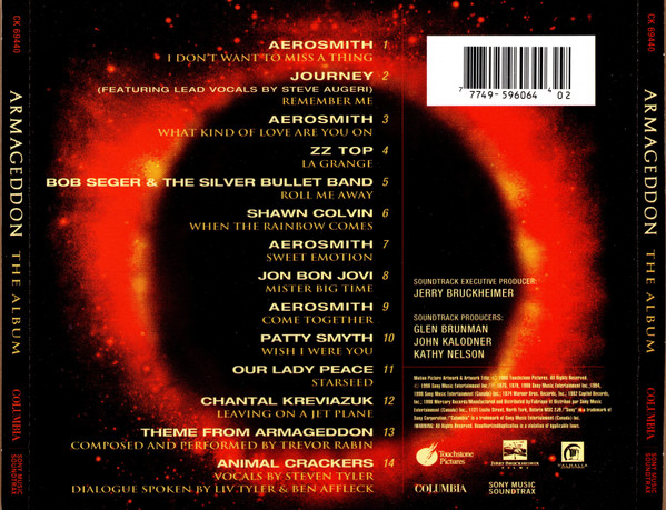 Various - Armageddon (The Album) | Columbia (CK 69440) - 2 Various - Armageddon (The Album) | Columbia (CK 69440) - 2