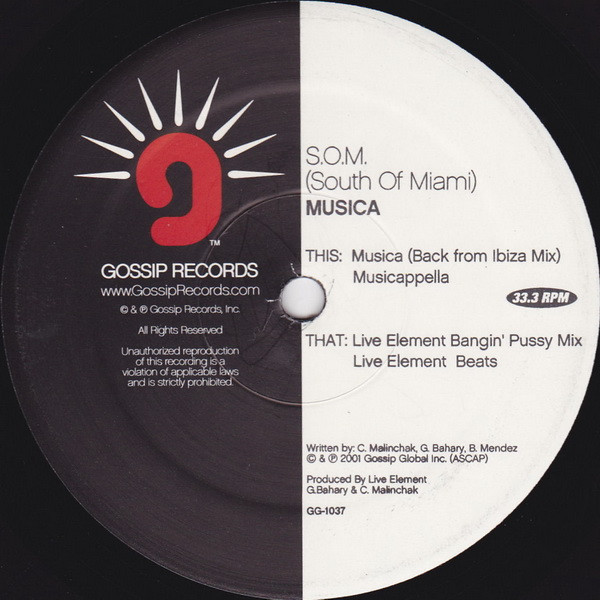 South Of Miami - Musica | Gossip Records (GG1037) - 3 South Of Miami - Musica | Gossip Records (GG1037) - 3