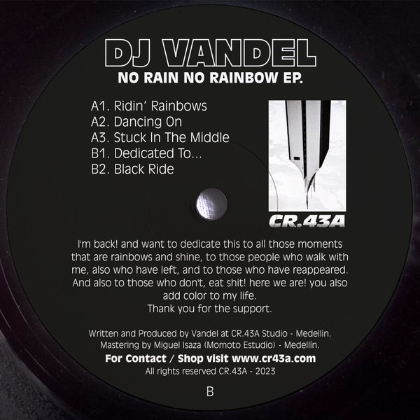 DJ Vandel - No Rain No Rainbow Ep