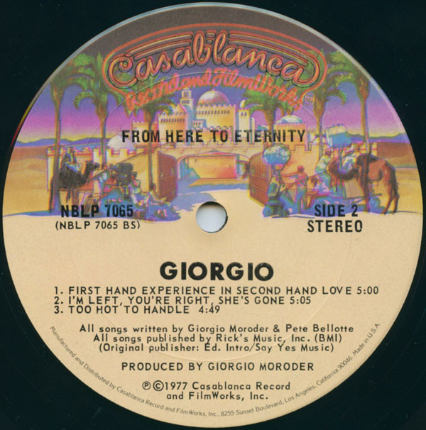 Giorgio Moroder - From Here To Eternity | Casablanca (NBLP 7065) - 4 Giorgio Moroder - From Here To Eternity | Casablanca (NBLP 7065) - 4