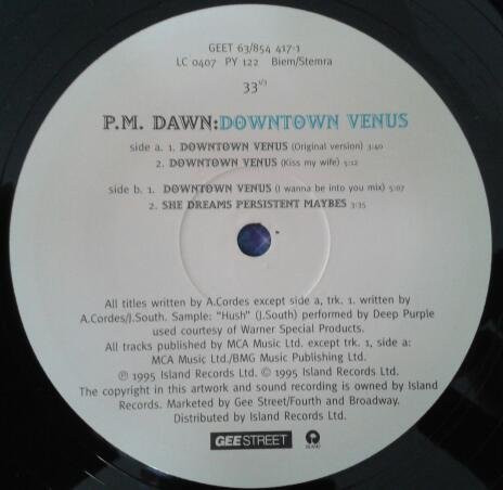 P.M. Dawn - Downtown Venus | Gee Street (GEET 63) - main