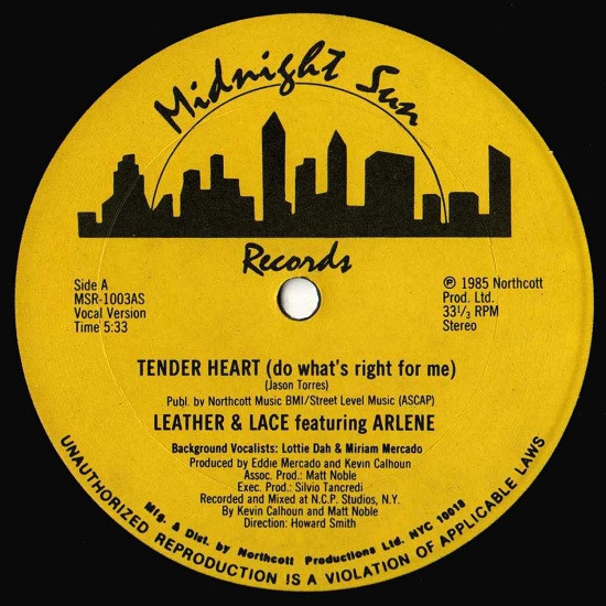 Leather & Lace Featuring Arlene - Tender Heart (Do What's Right For Me) | Midnight Sun Records (MSR-1003) - main