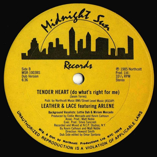Leather & Lace Featuring Arlene - Tender Heart (Do What's Right For Me) | Midnight Sun Records (MSR-1003) - 2