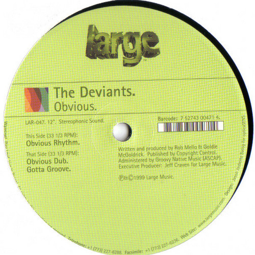 The Deviants - Obvious | Large Records (LAR-047) - main The Deviants - Obvious | Large Records (LAR-047) - main