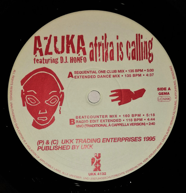 Azuka Featuring D.J. Honfo - Afrika Is Calling | UKK (UKK - 4132)