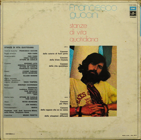 Francesco Guccini - Stanze Di Vita Quotidiana | Columbia (3C 064-18032) - 2 Francesco Guccini - Stanze Di Vita Quotidiana | Columbia (3C 064-18032) - 2