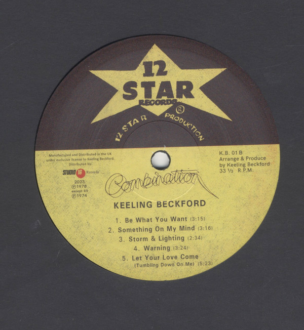 Keeling Beckford - Combination | 12 Star Records (KB-01) - 4