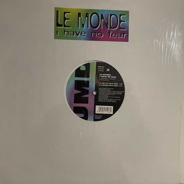 Le Monde - I Have No Fear | Underground Music Department (UMD) (UMD 351) - main Le Monde - I Have No Fear | Underground Music Department (UMD) (UMD 351) - main