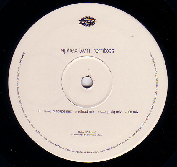 Aphex Twin - On (Remixes) | Warp Records (WAP 39R) - 3