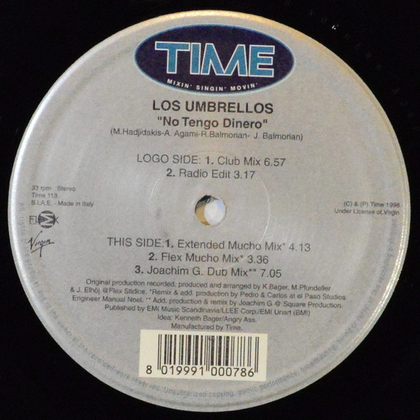 Los Umbrellos - No Tengo Dinero | TIME (TIME 113) - 2