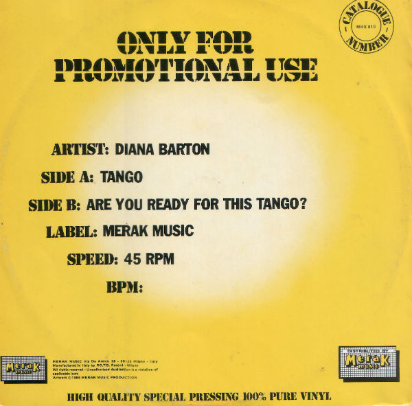 Diana Barton - Tango | Merak Music (MKX 810)