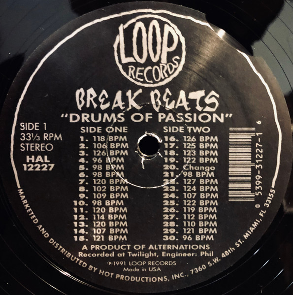 Alternations - Break Beats - Drums Of Passion | Loop Records (HAL 12227)