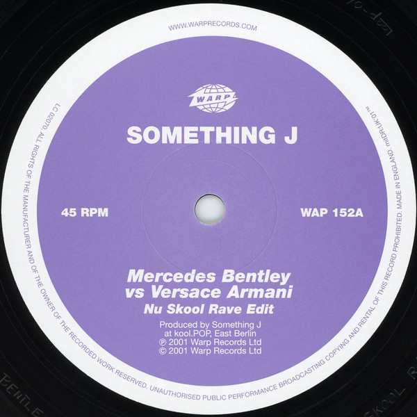 Something J / DJ Maxximus - Mercedes Bentley Vs Versace Armani | Warp Records (WAP 152) - 3 Something J / DJ Maxximus - Mercedes Bentley Vs Versace Armani | Warp Records (WAP 152) - 3