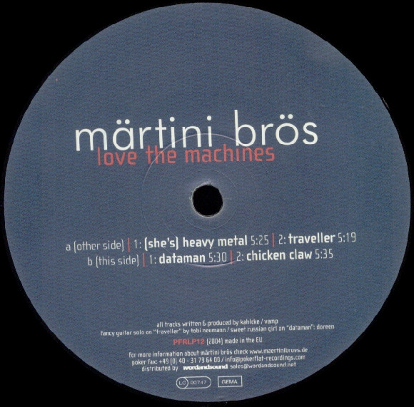 Märtini Brös. - Love The Machines | Poker Flat Recordings (PFR LP 12) - 4