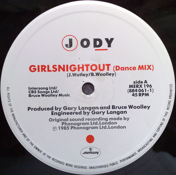 Jody - Girls Night Out | Mercury (Merx 196) - 3