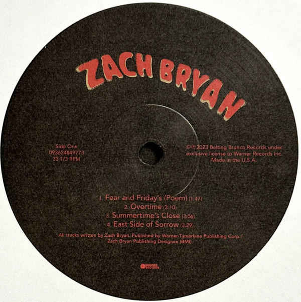 Zach Bryan - Zach Bryan | Warner Records (093624849773) - 3 Zach Bryan - Zach Bryan | Warner Records (093624849773) - 3