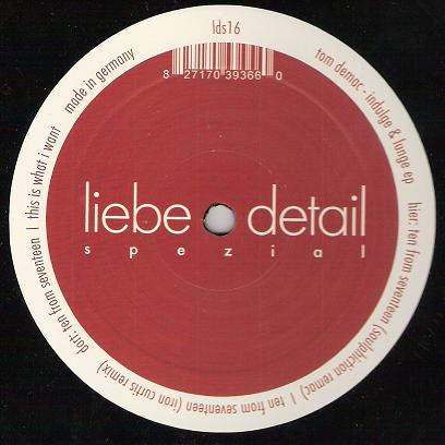 Tom Demac - Indulge & Lunge EP | liebe*detail spezial (lds16) - main