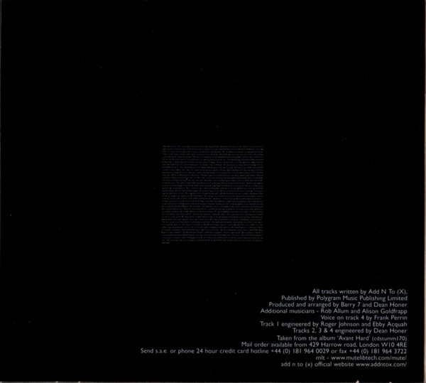 Add N To - Revenge Of The Black Regent | Mute (cdmute231) - 4 Add N To - Revenge Of The Black Regent | Mute (cdmute231) - 4