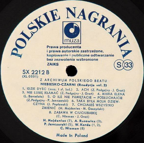 Niebiesko-Czarni - Niebiesko-Czarni | Polskie Nagrania Muza (SX 2212) - 4 Niebiesko-Czarni - Niebiesko-Czarni | Polskie Nagrania Muza (SX 2212) - 4