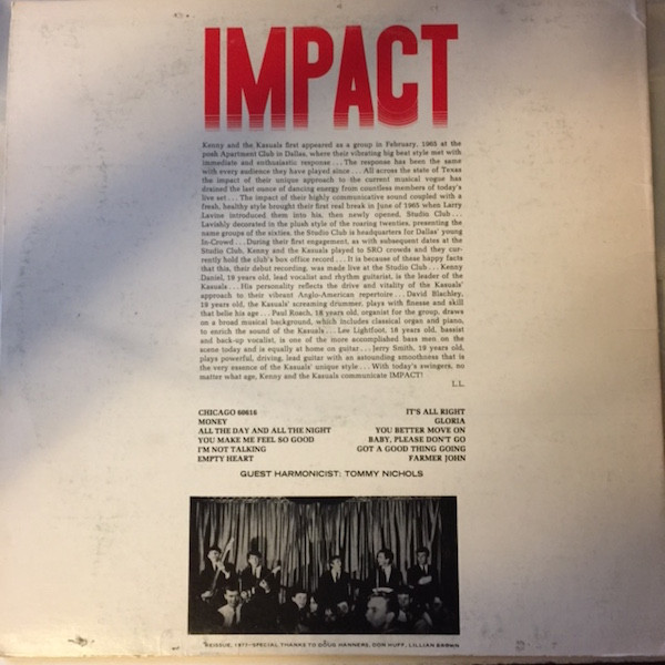 The Impact Sound Of Kenney And The Kasuals (Live At The Studio Club)