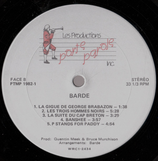 Barde - Barde | Les Productions Porte Parole Inc. (PTMP 1982-1) - 3 Barde - Barde | Les Productions Porte Parole Inc. (PTMP 1982-1) - 3