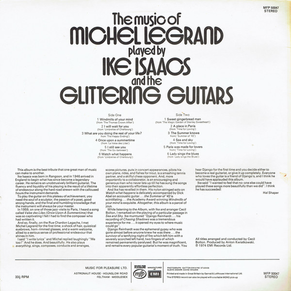 The Music Of Michel Legrand Played By Ike Isaacs And The Glittering Guitars