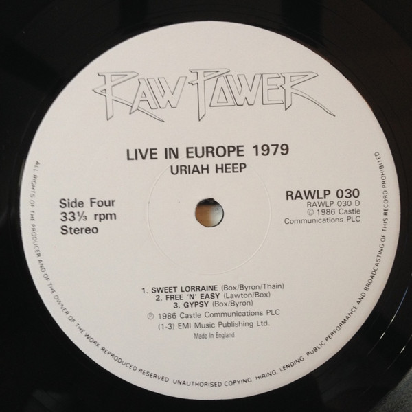 Live In Europe 1979