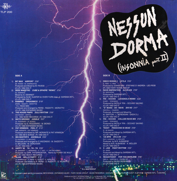 Various - Nessun Dorma (Insonnia Part II) | Top Secret Records (TLP 200) - 2 Various - Nessun Dorma (Insonnia Part II) | Top Secret Records (TLP 200) - 2