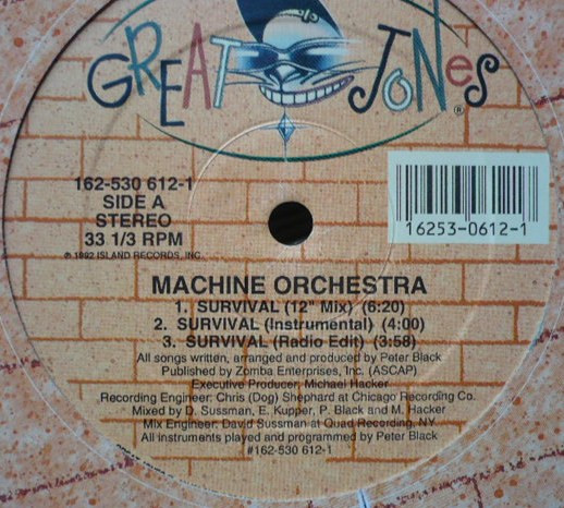 Machine Orchestra - Survival | Great Jones (162-530 612-1)