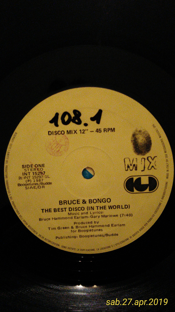 Bruce & Bongo - The Best Disco (In The World) / The Best DJ (In The World) | CGD (INT 15297) - 2