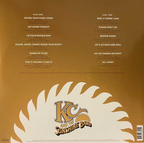 KC And The Sunshine Band - The Best Of KC And The Sunshine Band | Rhino Records (R1 725509 / 603497830459) - 3 KC And The Sunshine Band - The Best Of KC And The Sunshine Band | Rhino Records (R1 725509 / 603497830459) - 3