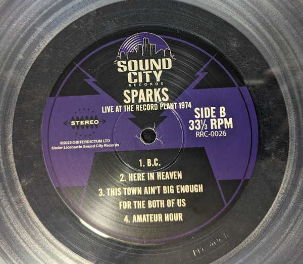 Sparks - Live At The Record Plant 1974 | Sound City Records (RRC-0026) - 4 Sparks - Live At The Record Plant 1974 | Sound City Records (RRC-0026) - 4