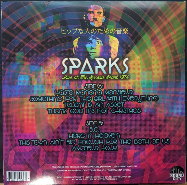 Sparks - Live At The Record Plant 1974 | Sound City Records (RRC-0026) - 2 Sparks - Live At The Record Plant 1974 | Sound City Records (RRC-0026) - 2