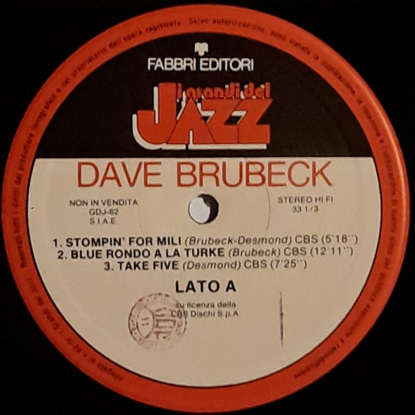 Dave Brubeck - Dave Brubeck | Fabbri Editori (GdJ 82) - 3