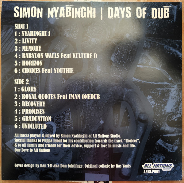 Simon Nyabinghi - Days Of Dub | All Nations Records (ANRLP001) - 2