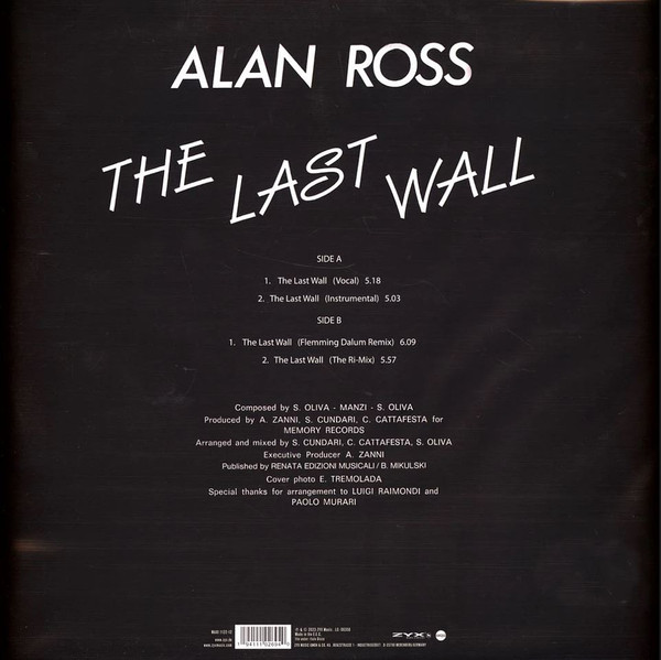 Alan Ross - The Last Wall | ZYX Music (Maxi 1122-12) - 2
