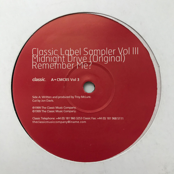 Various - Classic Label Sampler Vol III | Classic (CMC85)