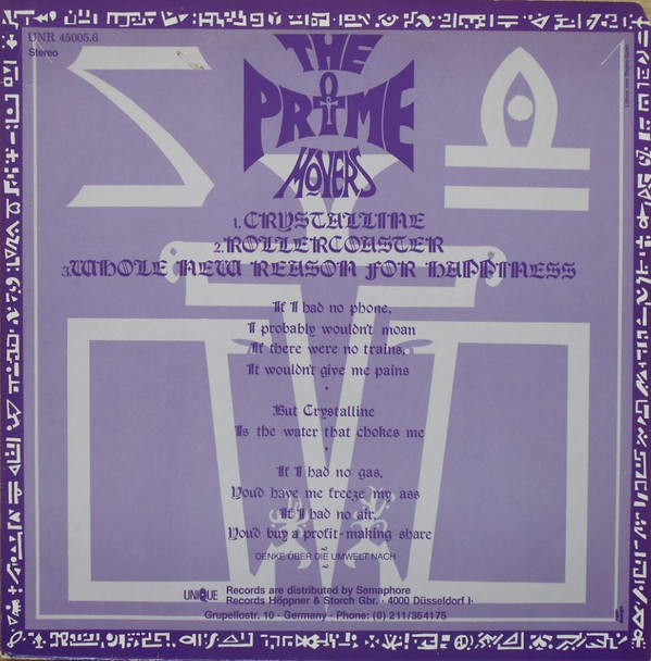 The Prime Movers - Crystalline | Unique (UNR 45005.6) - 2 The Prime Movers - Crystalline | Unique (UNR 45005.6) - 2