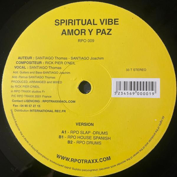 Spiritual Vibe - Amor Y Paz | RPO Traxx (RPO 009) - 2