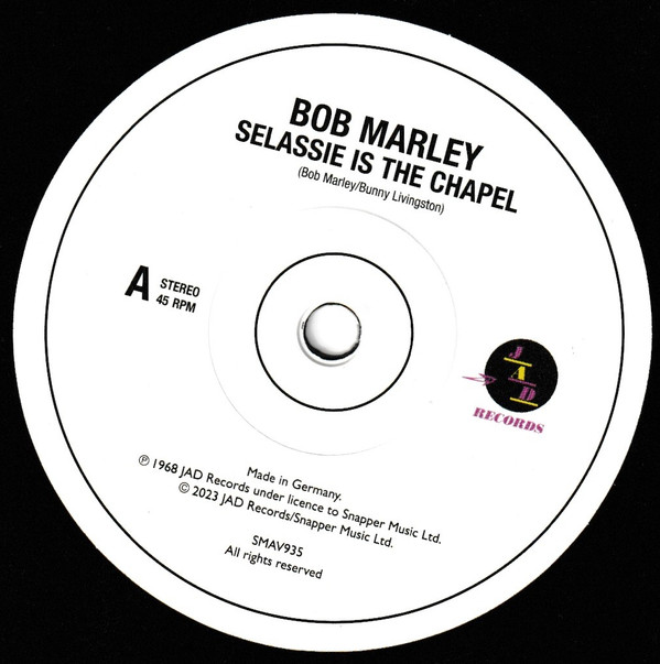 Bob Marley - Selassie Is The Chapel / Lick Samba | JAD (SMAV935) - 3