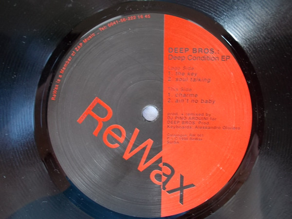 Deep Bros. - Deep Condition EP | ReWax Records (RW 001) - main