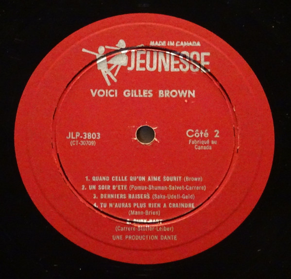 Gilles Brown - Voici Gilles Brown | Jeunesse (JLP-3803) - 4