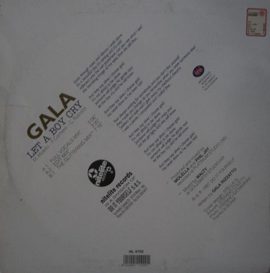 Gala - Let A Boy Cry | Nitelite Records (NL 9702) - 2