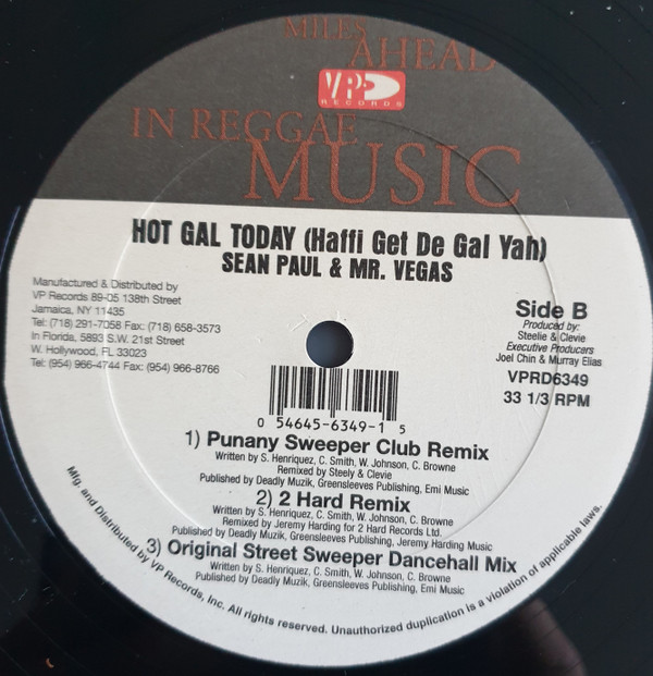 Sean Paul & Mr. Vegas - Hot Gal Today | VP Records (VPRD6349) - 2 Sean Paul & Mr. Vegas - Hot Gal Today | VP Records (VPRD6349) - 2