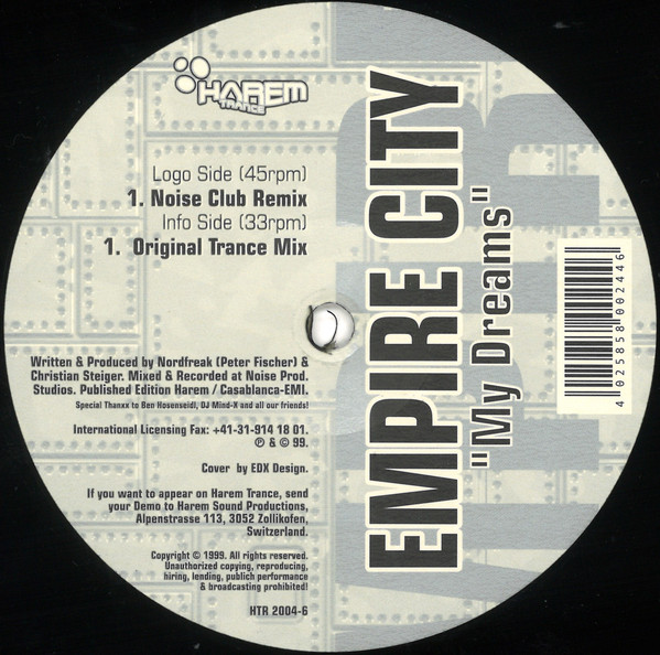 Empire City - My Dreams | Harem Trance (HTR 2004-6) - 3