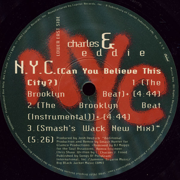 Charles & Eddie - N.Y.C. (Can You Believe This City?) | Capitol Records (SPRO-79501) - 2