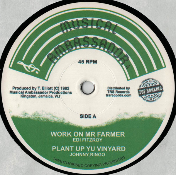 Edi Fitzroy / Johnny Ringo / Latty Guzang / The Roots Radics - Work On Mr Farmer / Plant Up Yu Vinyard / Muzical Organiza | Musical Ambassador (TRS-MA-2) - 2