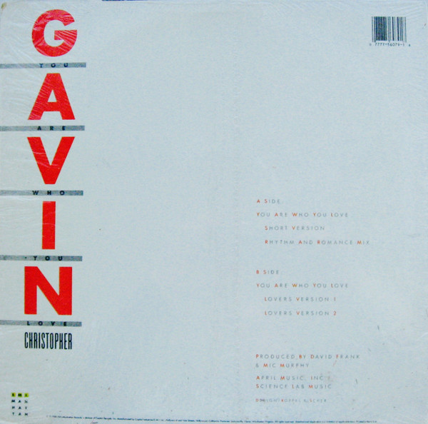 Gavin Christopher - You Are Who You Love | EMI-Manhattan Records (V-56079) - 2 Gavin Christopher - You Are Who You Love | EMI-Manhattan Records (V-56079) - 2